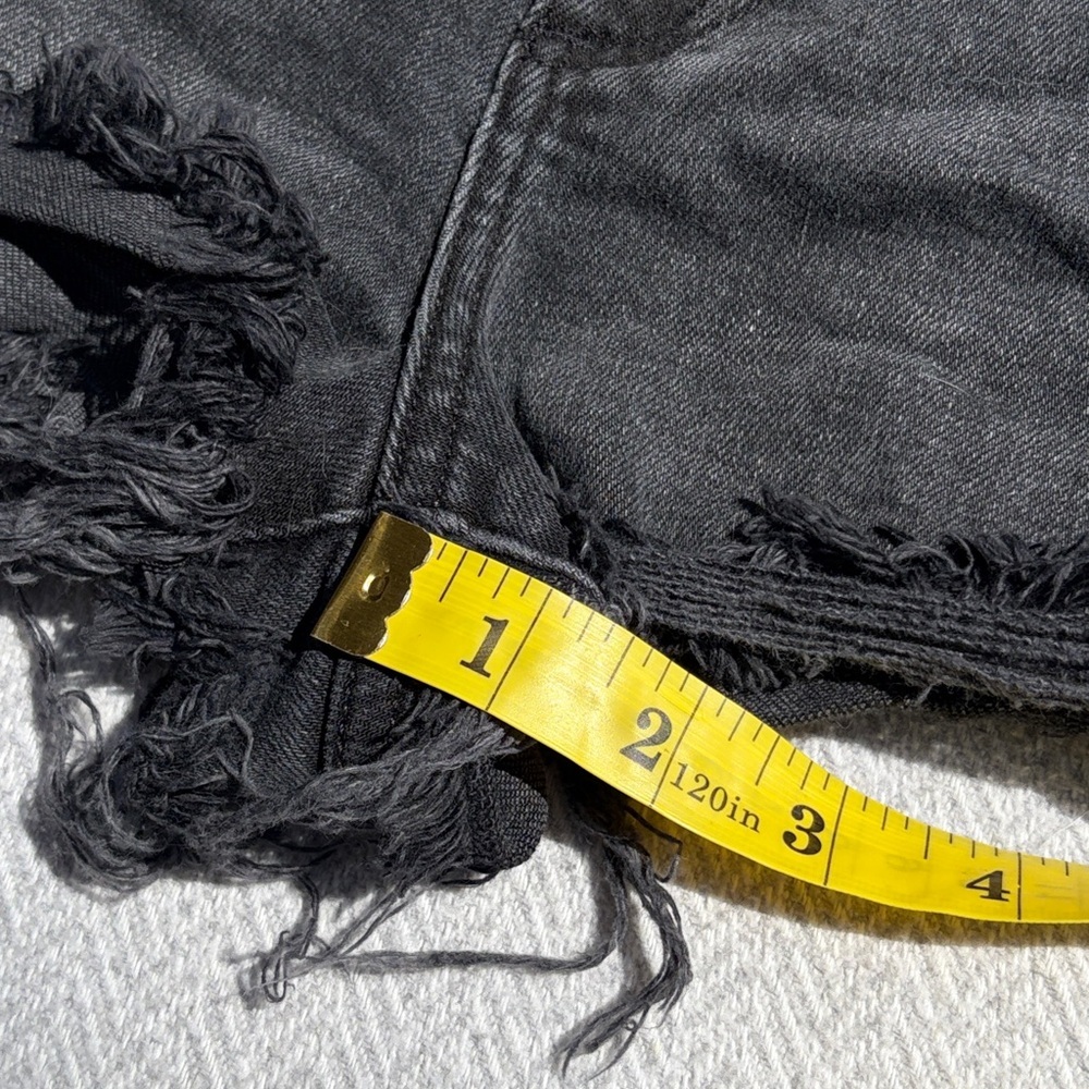 Denim Forum The Romy Slim Shorty Short.  Size 27.
Black denim cutoffs. - Picture 8 of 13